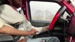 Handjob while driving