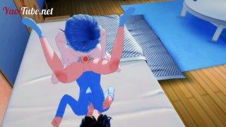 Evangelion Yaoi – Shinji x Kaworu. Handjob, blowjob and bareback with multiple cums